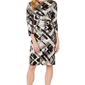 Marina Full Sequin Lined Dress Size 6 NWT